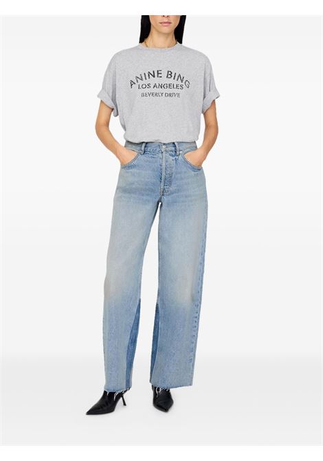 t-shirt cohen los angeles stancil donna grigia ANINE BING | A-08-11519WAGR1